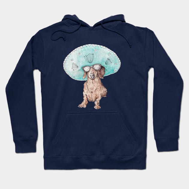 Doxie Mexicano Hoodie by wanderinglaur